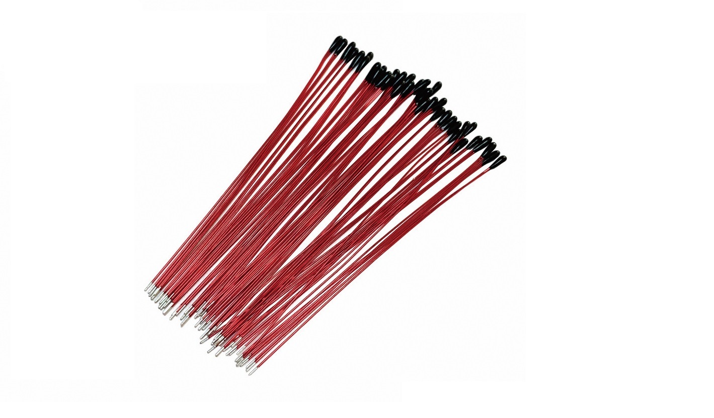 mf52b红色漆包线测温型ntc热敏电阻